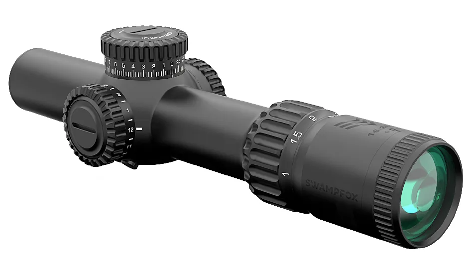 Swampfox Warhorse 1-6x24 FFP Green IR MOA 34mm Riflescope - WAR16241-GM