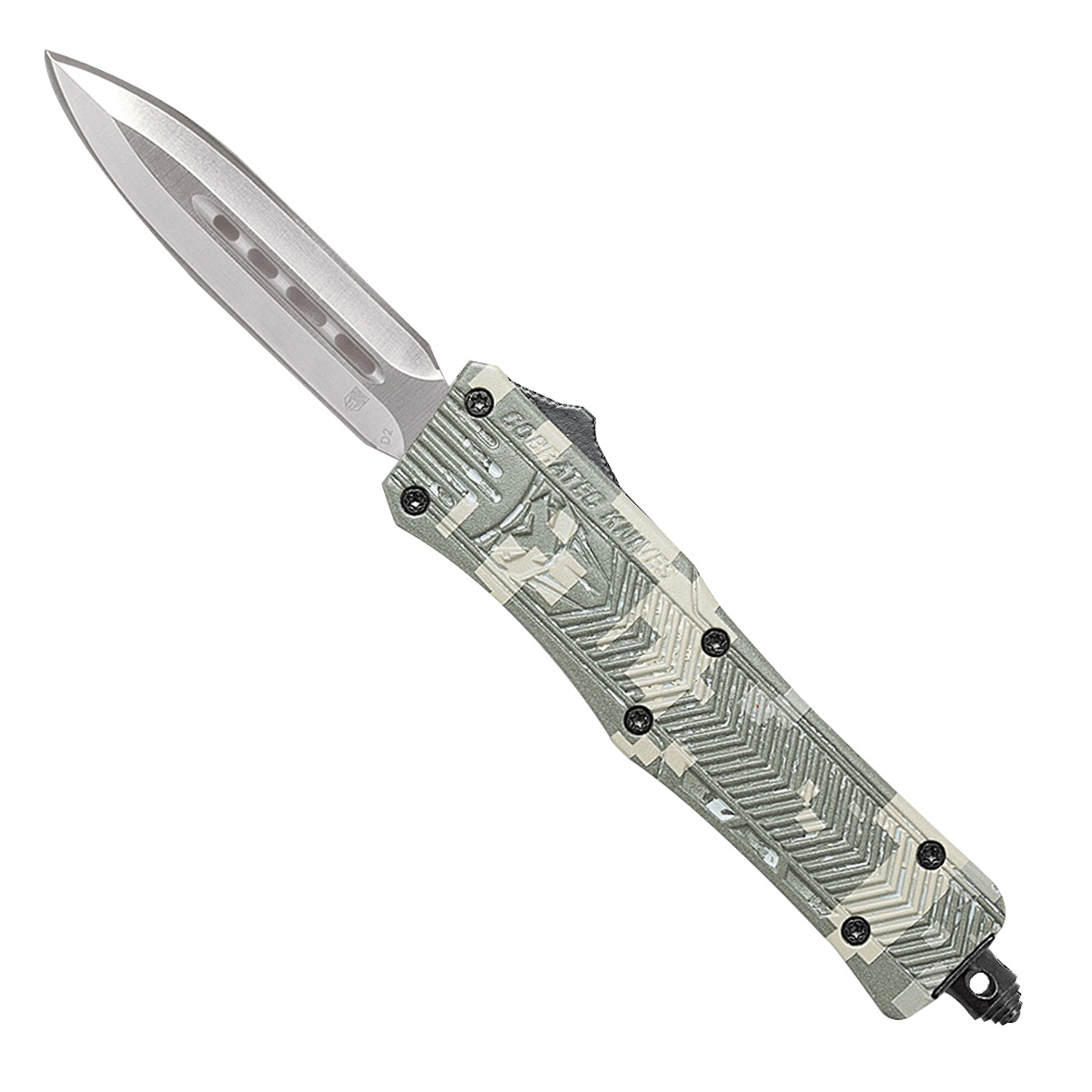 CobraTec Knives CTK-1 Small OTF Knife Dagger, Army DigiCamo - SADCCTK-1SDAGNS