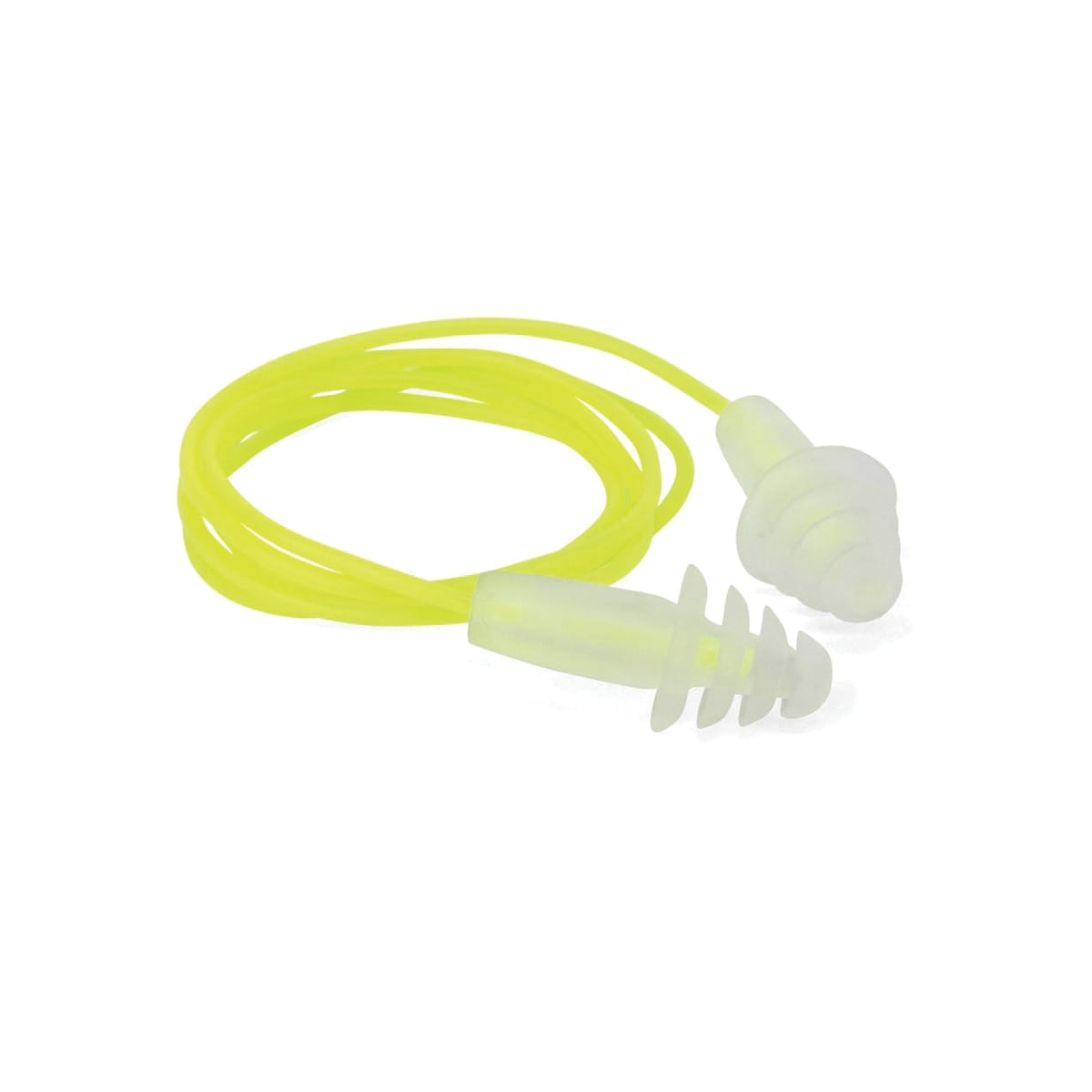Radians FP43HV 27 dB High Visibility Reusable Earplugs Blister Pack, Green/Clear