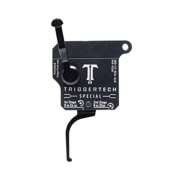Triggertech Special (8-24/8-32 oz) Flat Lever Trigger for Remington 700, Clean Black - R70TCB13TNF
