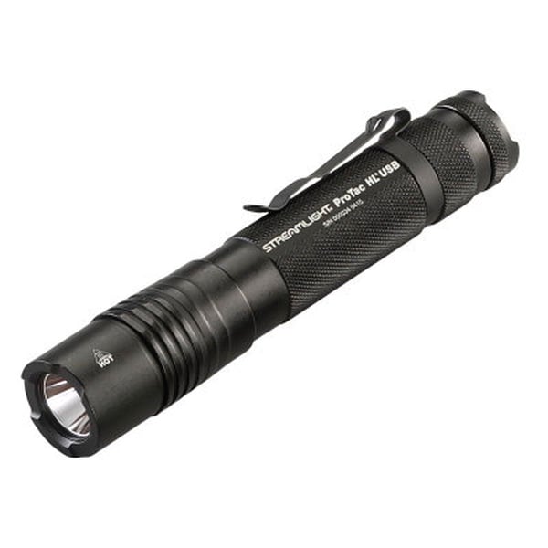 Streamlight ProTac HL 1000/380/65 lm C4 LED High Lumen USB Rechargeable Water-Resistant Tactical Flashlight, Black - 88054