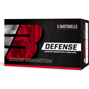 Barnes Bullets 32009 Defense 12GA 2.75\" 9oz 00 Buck Shot 5 Per Box/20 Cs - 5sh Box