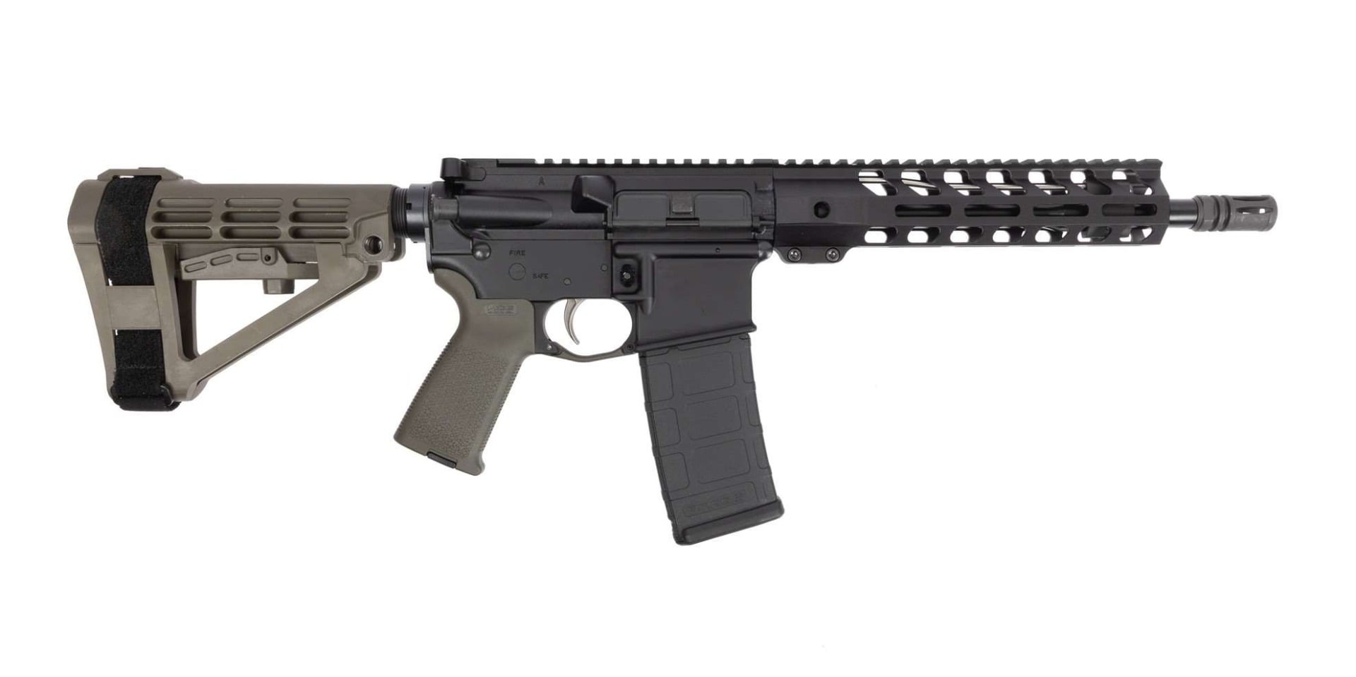 PSA 10.5" Carbine-Length 5.56 NATO Nitride 9" Lightweight M-Lok MOE EPT SBA4 Pistol, ODG