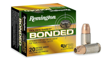 Remington Golden Saber 9mm Luger +P 124 Grain Bonded Jacketed Hollow Point