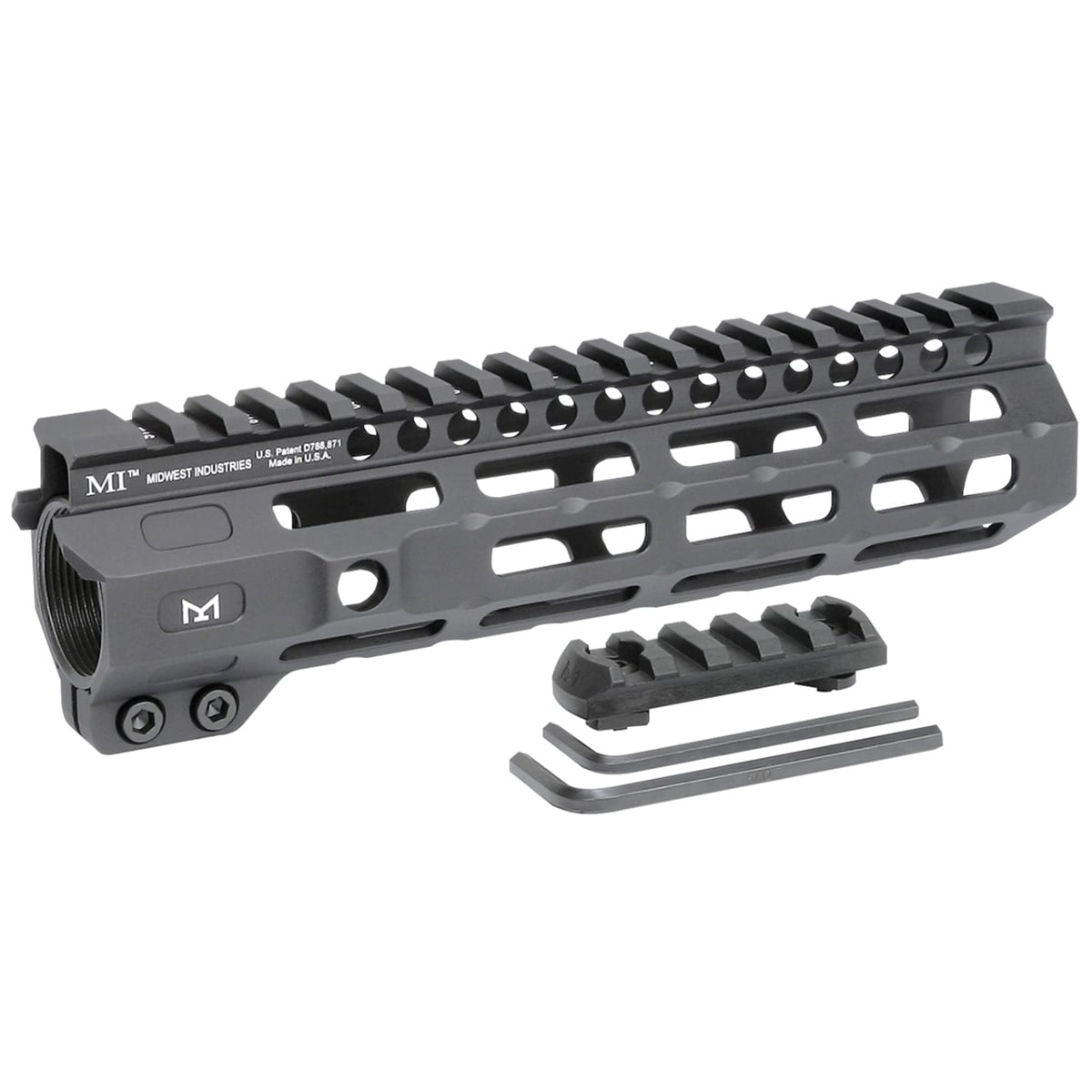 Midwest Industries 1-Piece Free-Float Handguard 8", Black
