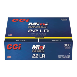 Cci/Speer CCI Mini-Mag High Velocity .22LR Plated LHP 36 Grain 300 Rounds
