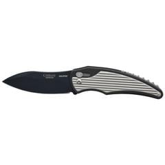 Camillus Heat Folding Drop Point Knife, Silver - CAM-19167
