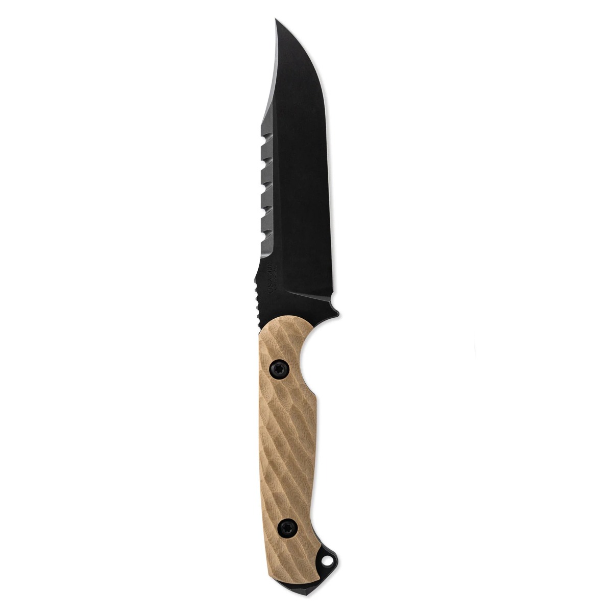 Toor Knives The Crewman Fixed Blade Clip Point Knife, Omaha Tan