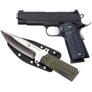 MAGNUM RESEARCH 1911 9mm "C" 4.33" Bull Carbon Black w/KNIFE1911