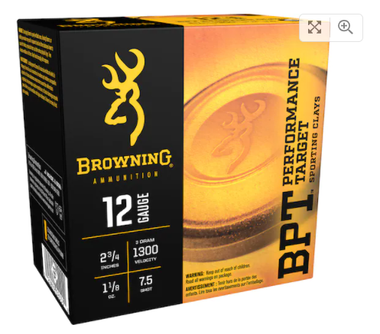 Browning BPT Target Ammunition 12 Gauge 2-3/4" 1-1/8 oz #7-1/2 Shot Box of 25