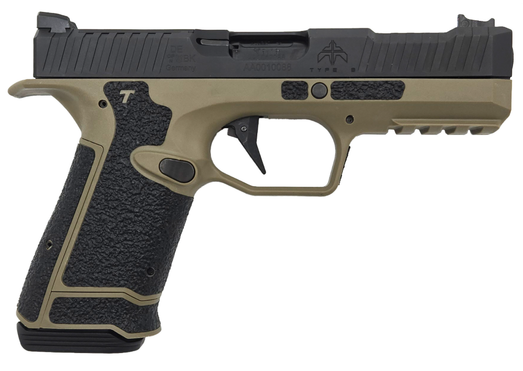 Archon Type B Gen 2 4.3" 9mm RMR Optic Cut 18/15/12rd Pistol, Black/FDE - AF-B9-BT-RMR