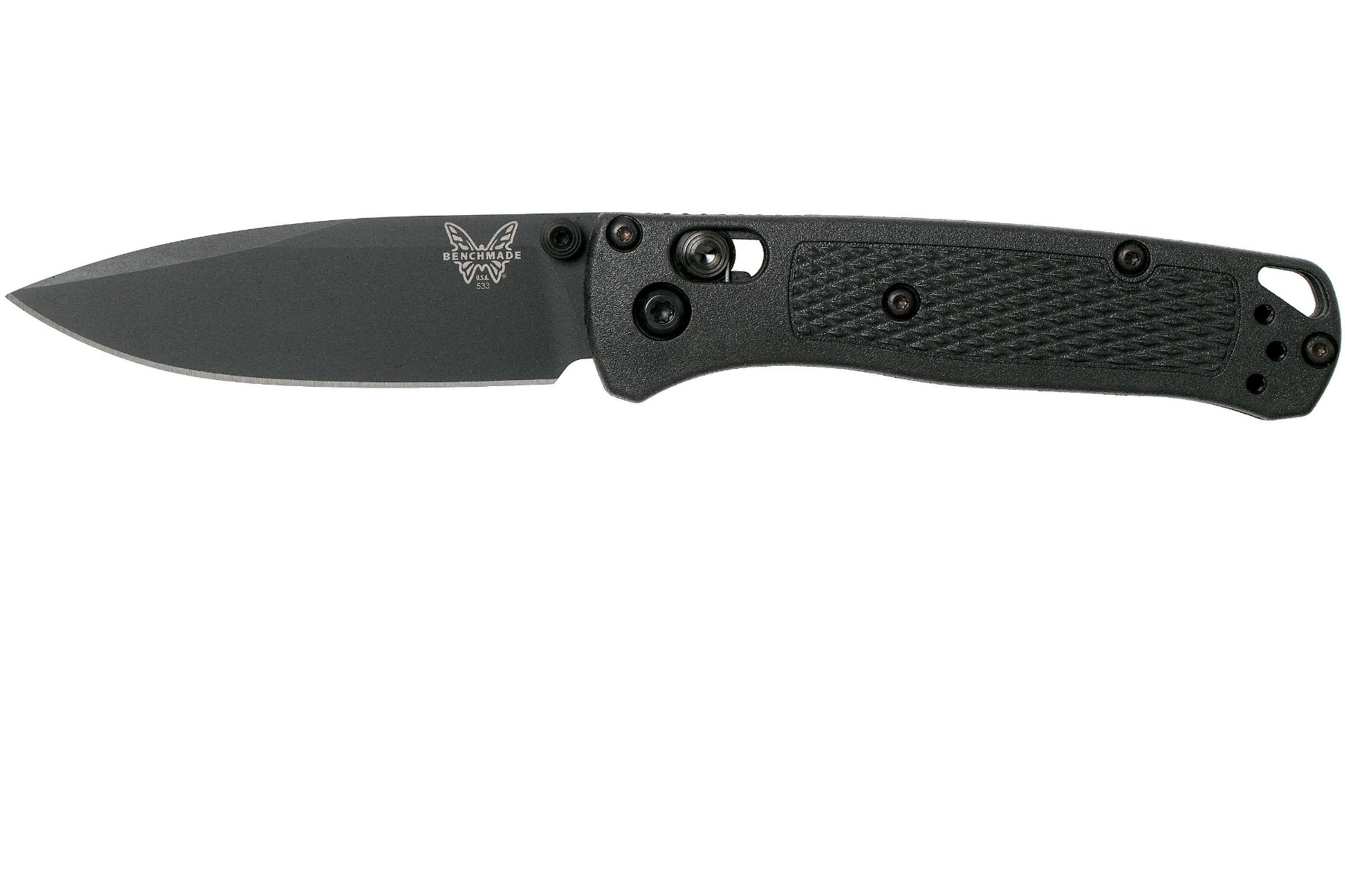 Benchmade Mini Bugout Folding Drop Point Knife, Black - 533BK-2