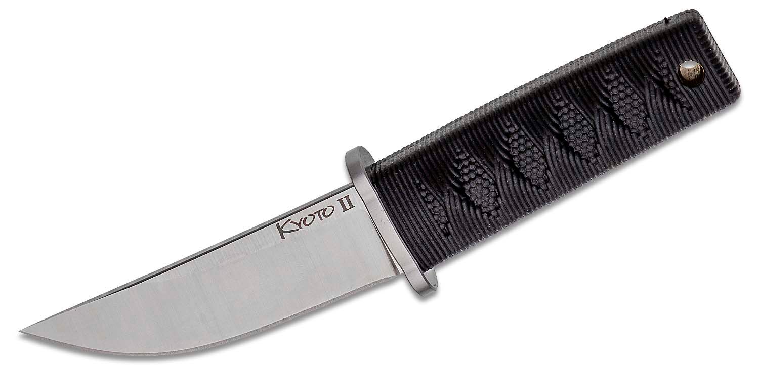 Cold Steel Kyoto II Fixed Knife Sleek Black with a Tanto Blade for Precision - CS-17DB