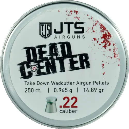 JTS PELLETS DEAD CENTER 22 - WADCUTTER 14.89 GR 250CT