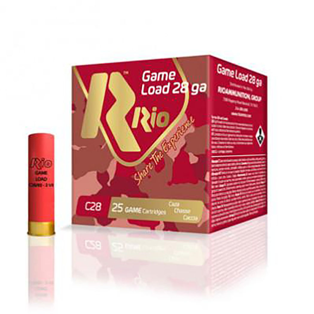 Rio Game Load 28 28Gauge  2-3/4" 1oz #8 Shot Ammo, 25rds - RCHV288