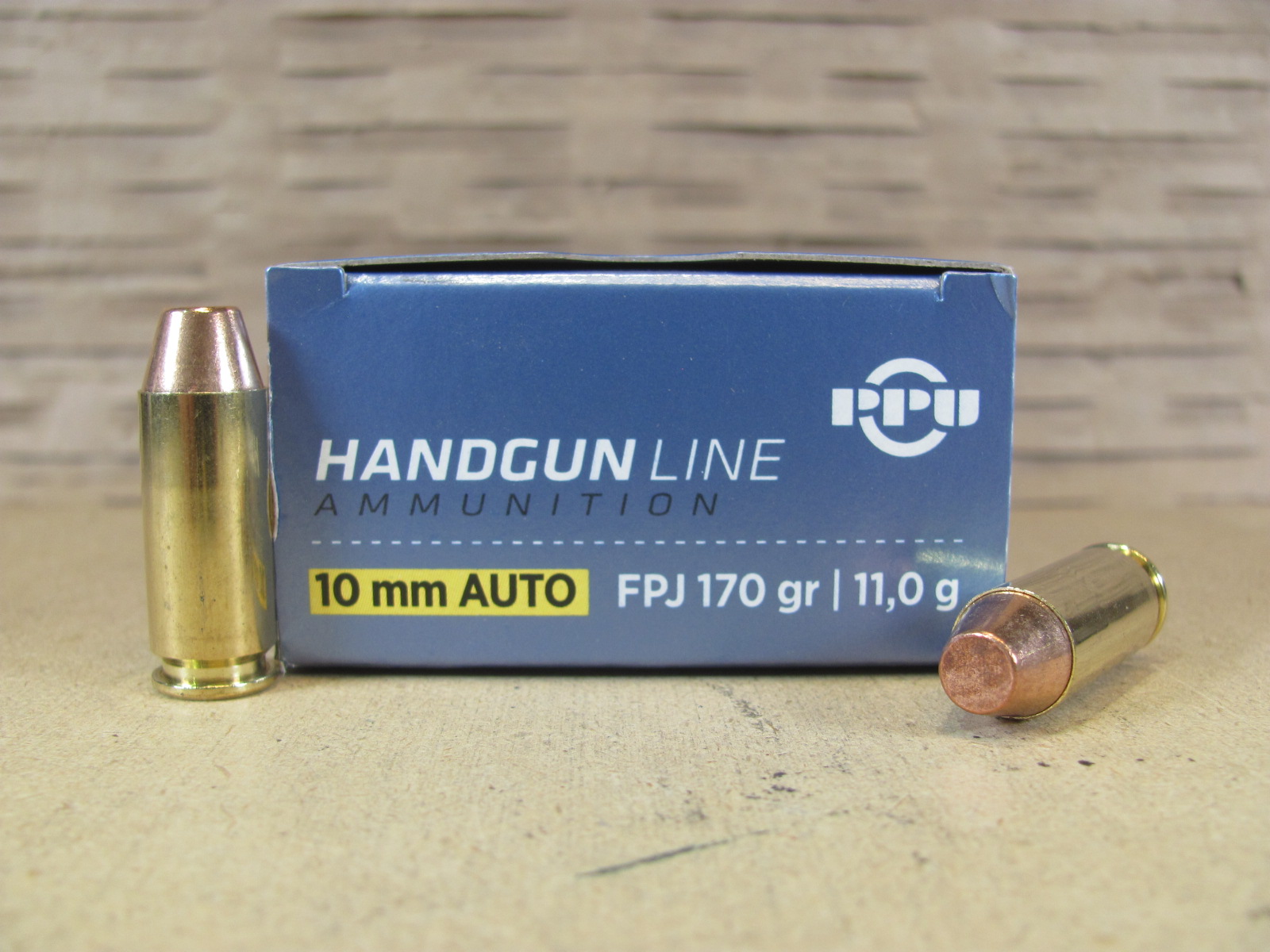 50 Round Box – 10mm Auto 170 Grain FMJ – FPJ Prvi Partizan Ammo – PPH10F