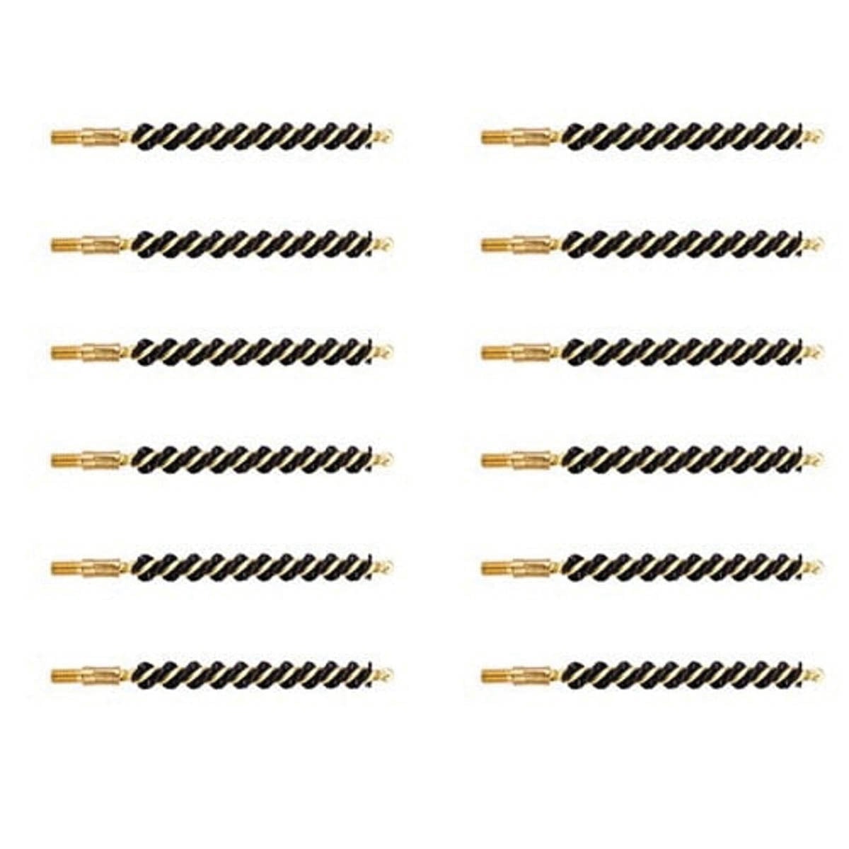 Brownells .243 Caliber/.25 Cal/6mm #8-32 Male Heavy Weight Bore Brush, Pack of 12