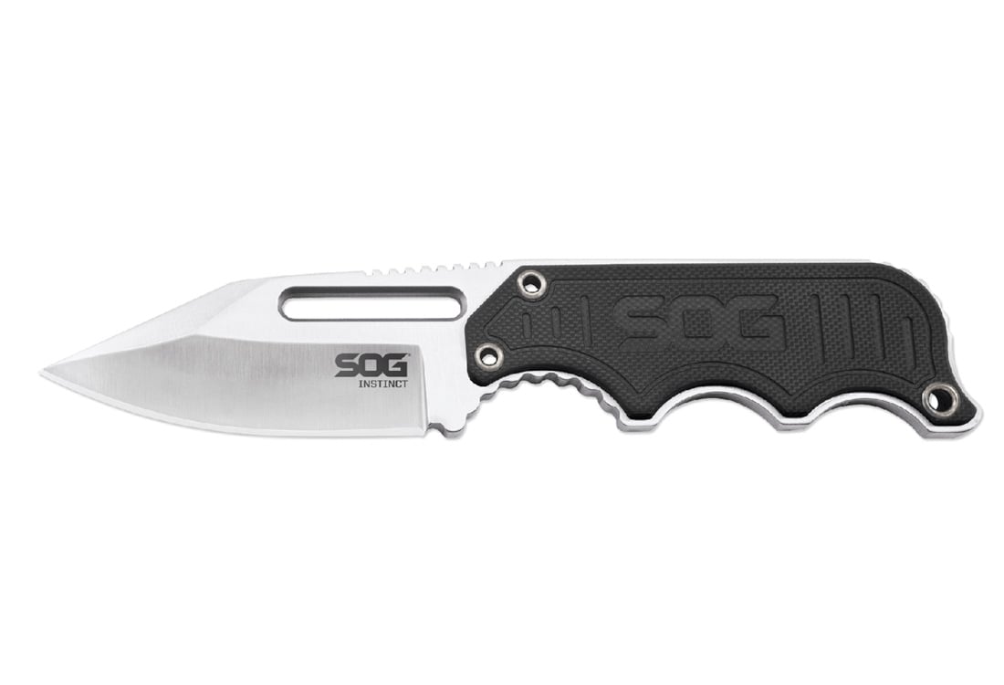 SOG Instinct Fixed Blade Knife, Satin - NB1012-CP