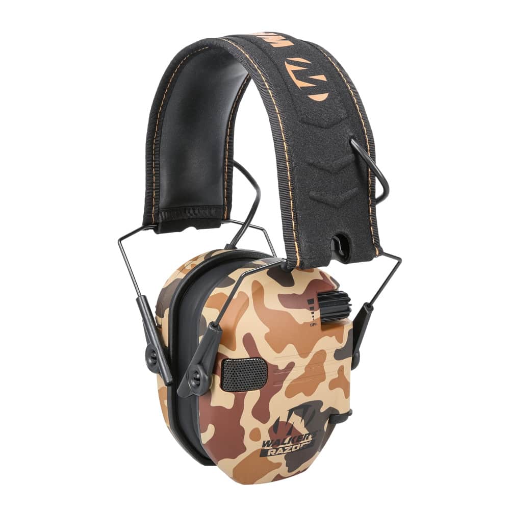 Walkers Razor Slim Electronic Muffs, Duck Camo