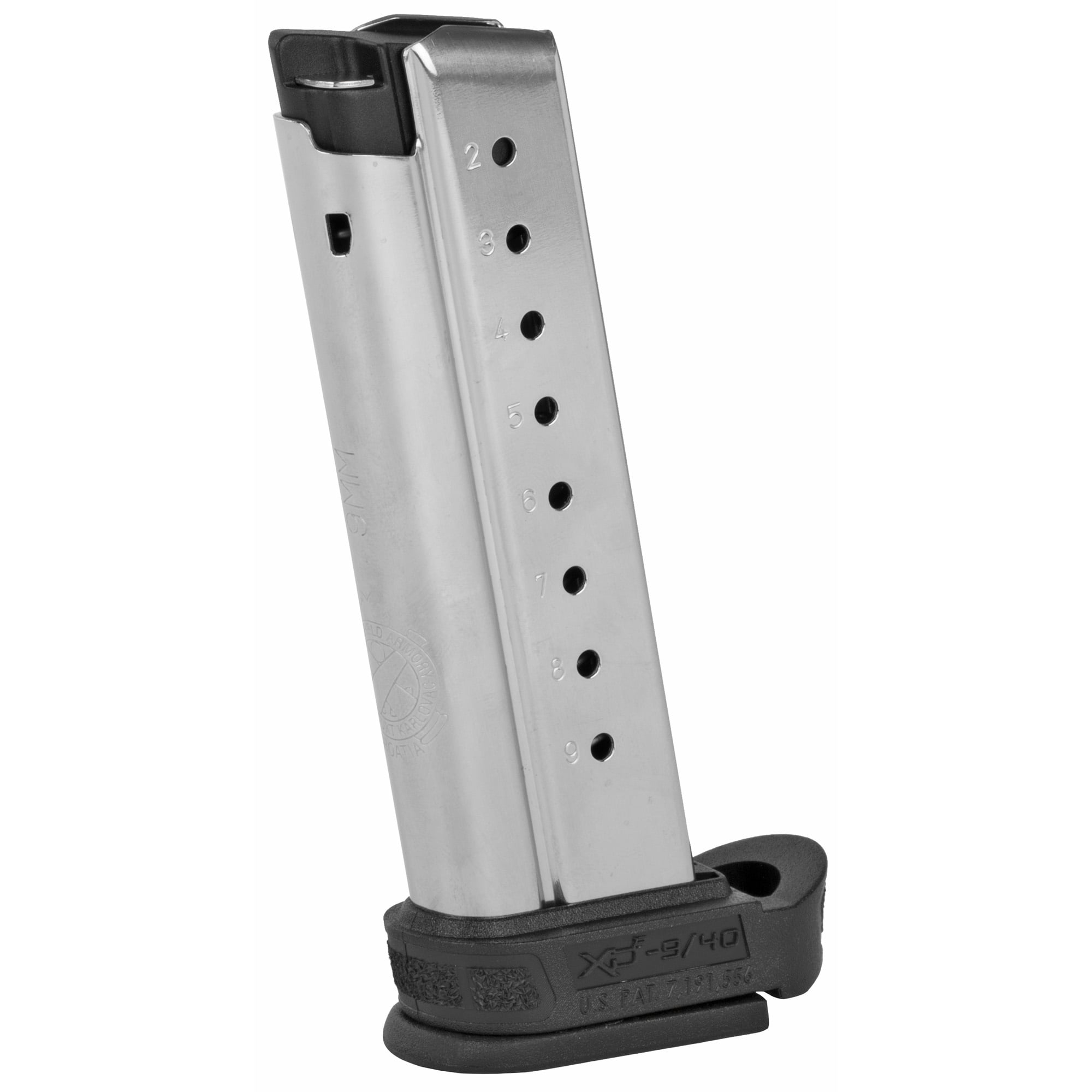 Springfield Magazine, 9mm, 9 Rounds, Fits Springfield XDE, Stainless