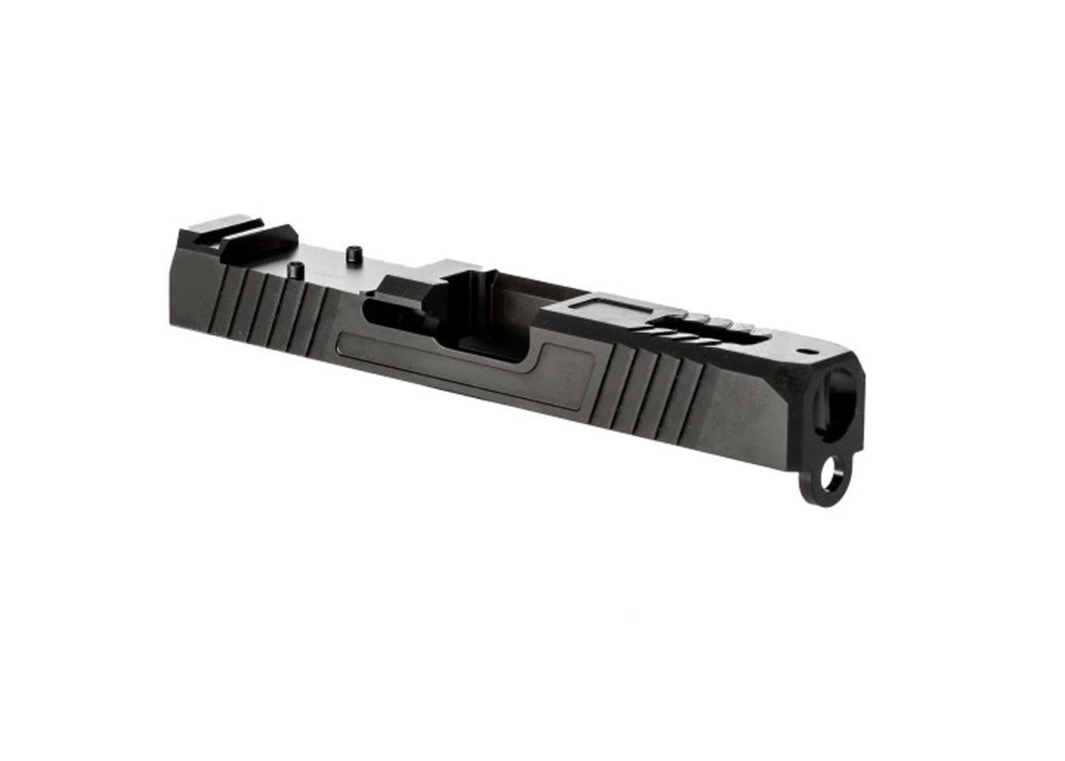Brownells Premium Windowed Slide Fits Glock G19, Black