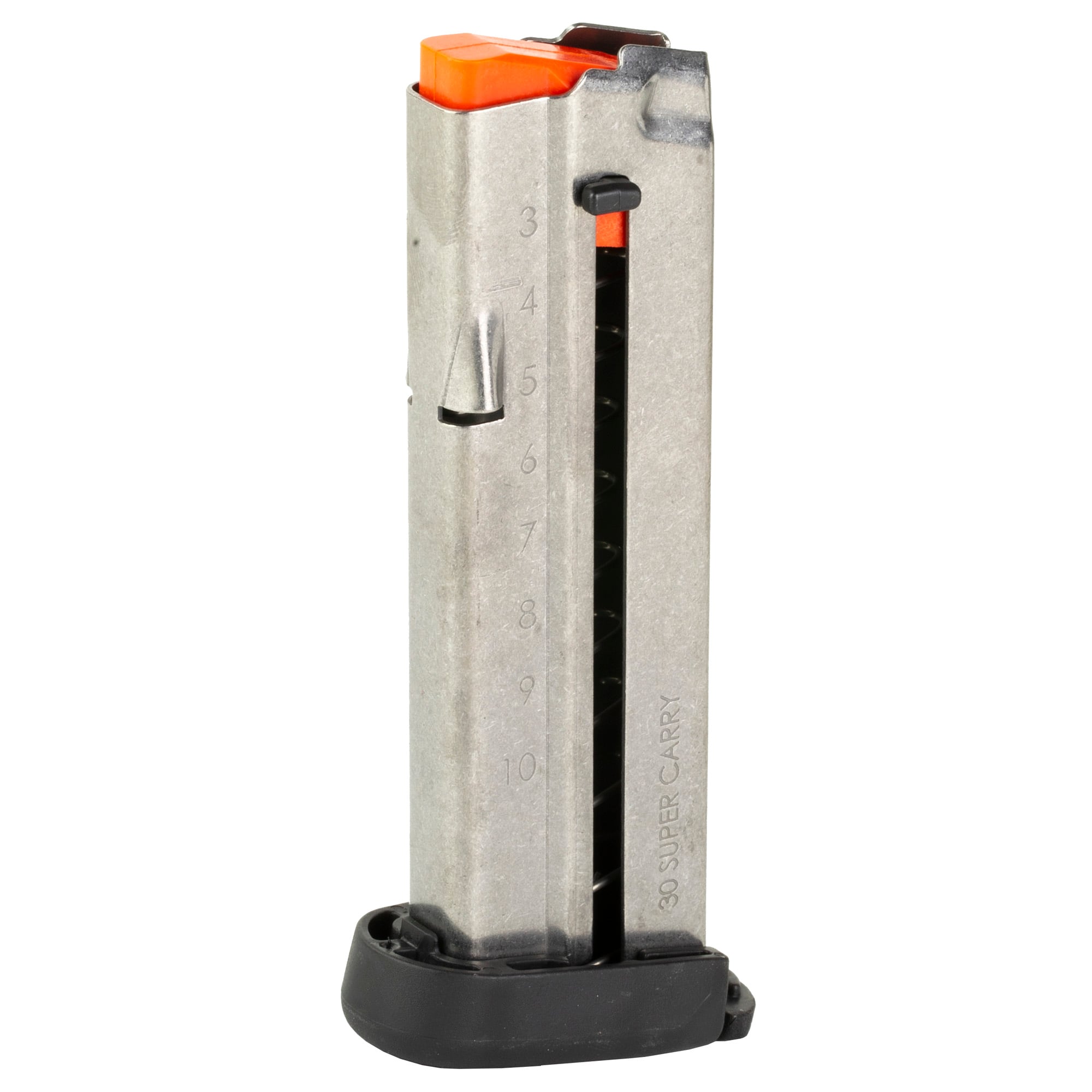 Smith & Wesson Magazine, 30 Super Carry, 10 Rounds, Fits Smith & Wesson Shield EZ, Silver