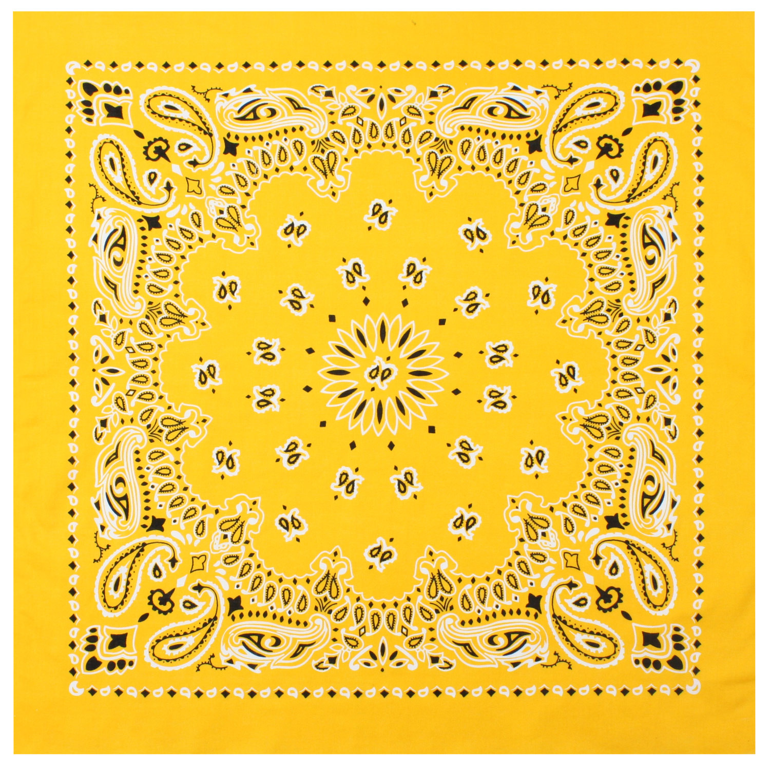 Rothco Trainmen Paisley Bandana - 22 X 22, Yellow