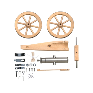 Traditions Mountain Howitzer Black Powder Cannon Kit 50 Caliber Steel Barrel Hardwood Carriage