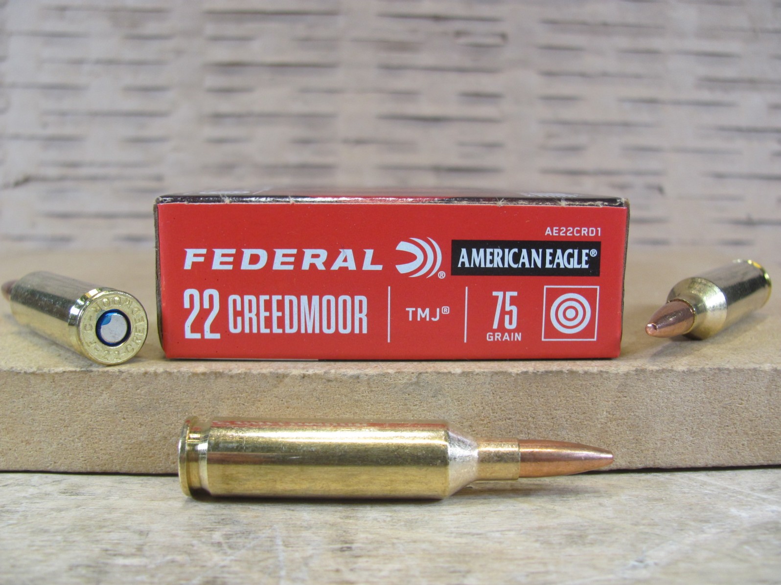 20 Round Box – 22 Creedmoor 75 Grain TMJ Federal American Eagle Ammo – AE22CRD1