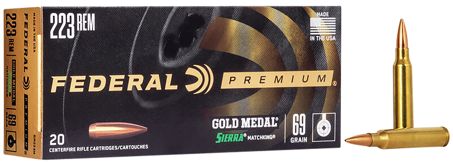 Federal Gold Medal .223 Rem 69gr Sierra MatchKing BTHP