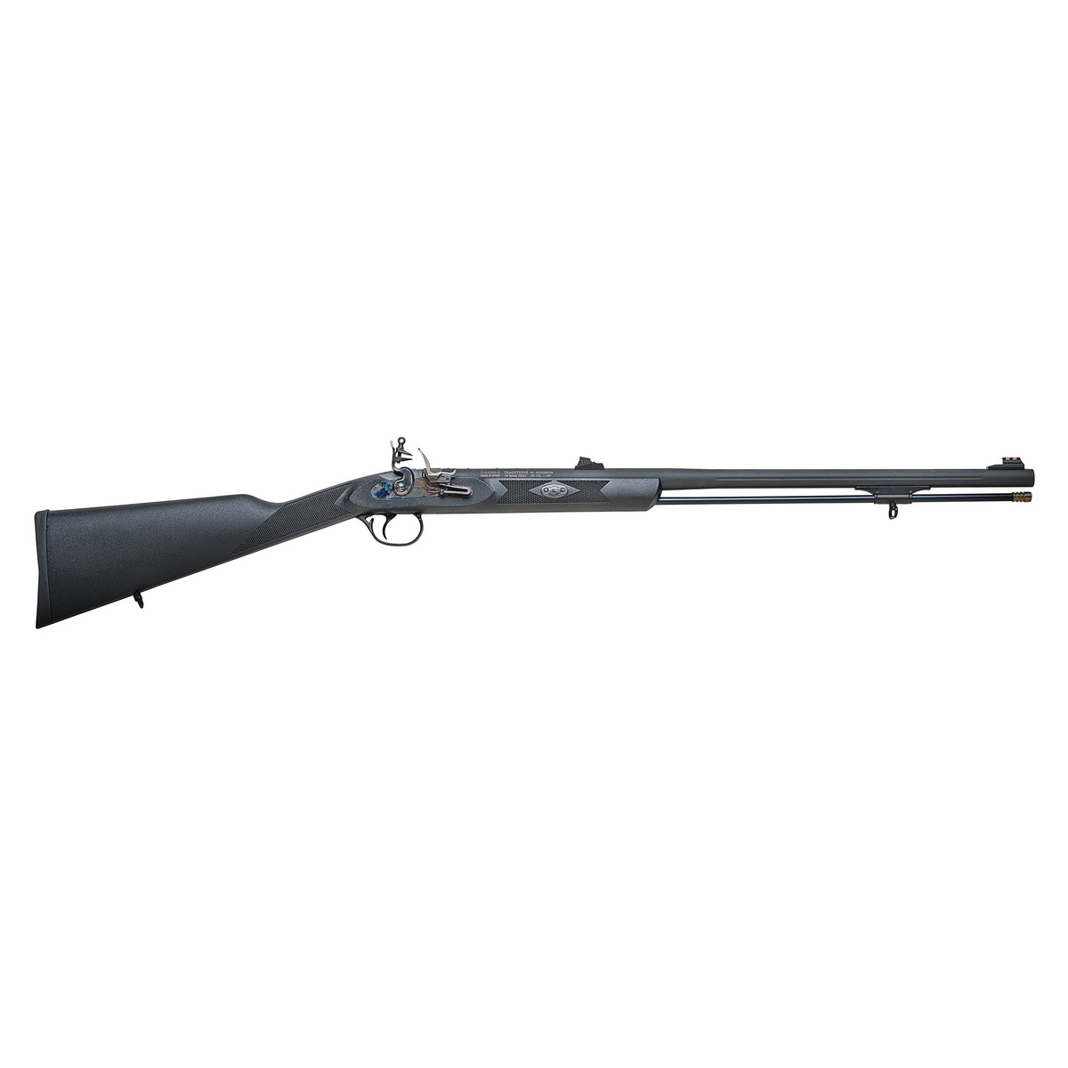 Traditions PA Pellet Ultralight .50 Cal Flintlock Rifle, Black - Tactical Black Finish for Flintlock Performance - R382050