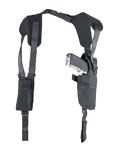 Uncle Mike's Pro Pak Size 1 Right Hand 3" to 4" Medium Autos Vertical Shoulder Holster, Textured Black - 75011