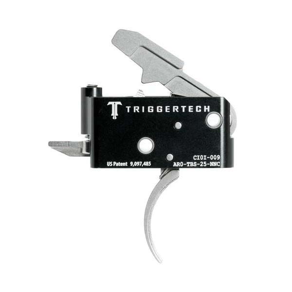 Triggertech Adaptable AR Primary Short 2-Stage Traditional Curved Trigger w/ Bolt Release for AR Bolt Action Rifle, Stainless - AROTBS25NNC