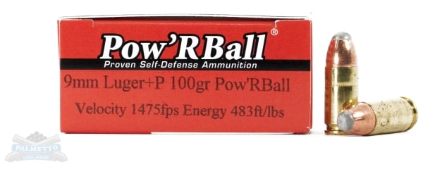 CORBON POW’RBALL 9MM+P 100GR 20/500 - No Credit Card Fees - Low, flat rate shipping