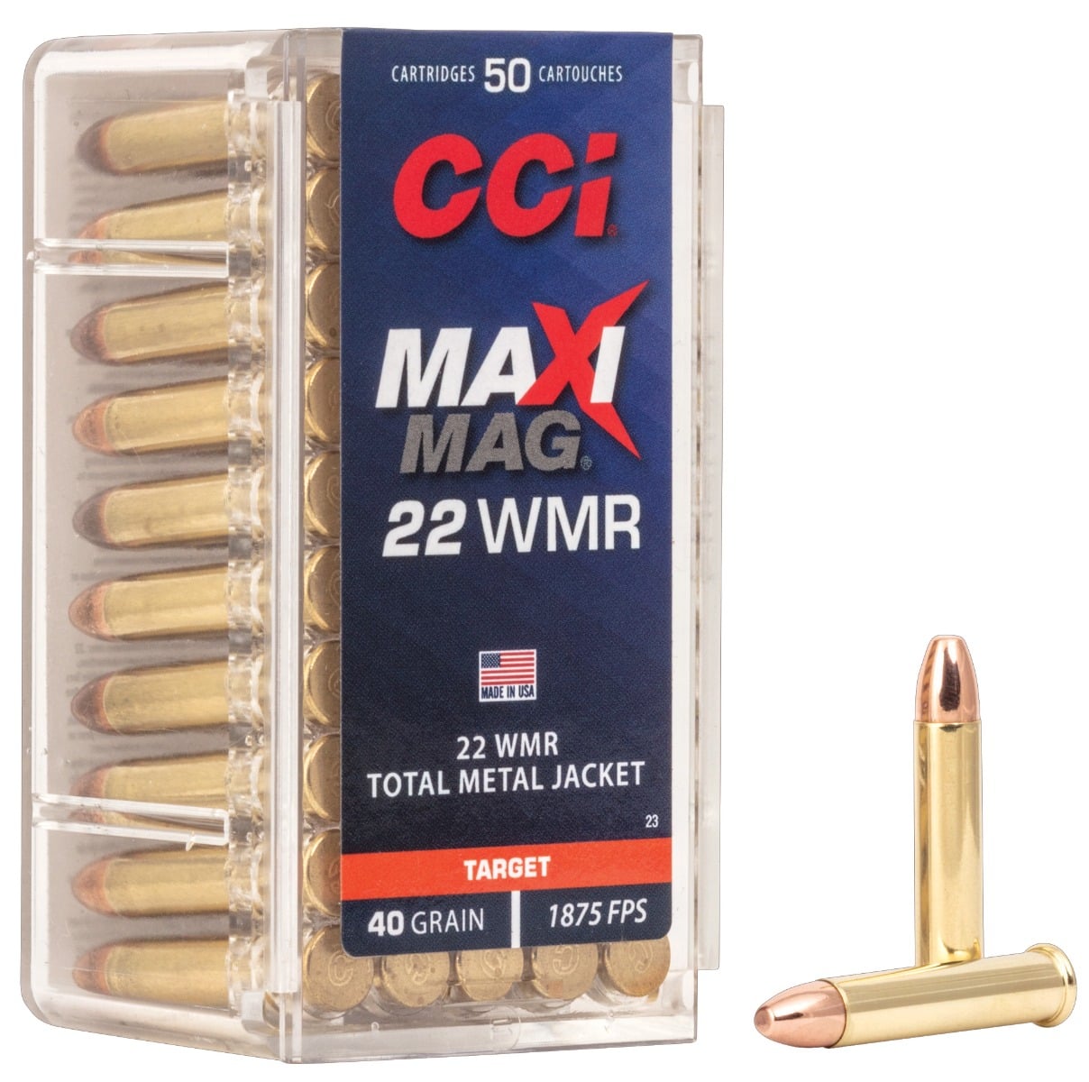 CCI .22 WMR Ammo 40 Grain TMJ 50rds - 0023