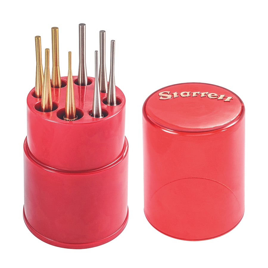 Starrett S565WB 4" 8-Piece Drive Pin Punch Set