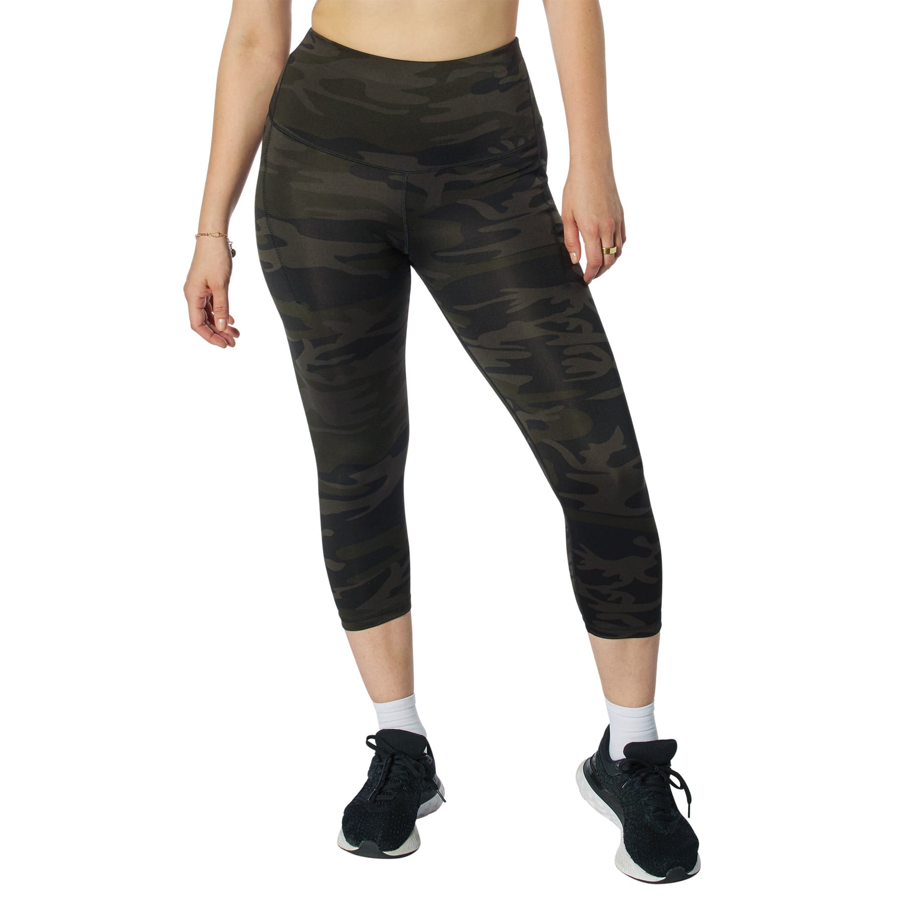 Rothco Womens Essential Leggings With Pockets - Midnight Black Camo, X-Large