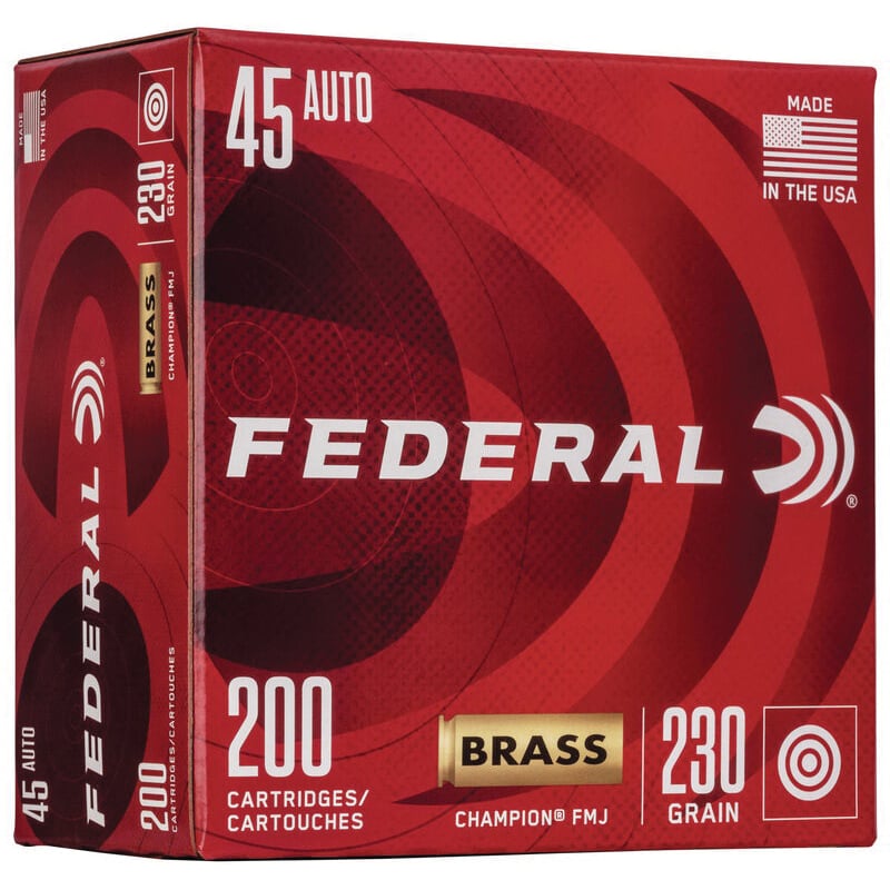 FED CHAMP 45ACP 230GR FMJ 200CT - No Credit Card Fees - Low, flat rate shipping