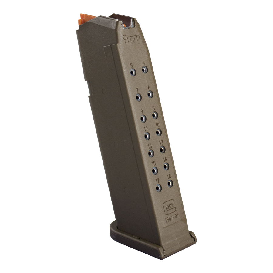 GLOCK MAGAZINE G17 9MM 17RD FDE PKG PACKAGED | FLAT DARK EARTH