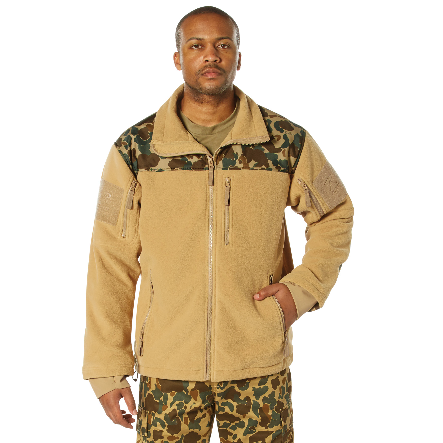 Rothco X Bear Archery Fred Bear Camo Spec Ops Tactical Fleece Jacket - Large