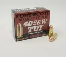 Fort Scott Munitions 40 S Ammunition FSM400125SCV 125 Grain Solid Copper Spun 20 Rounds