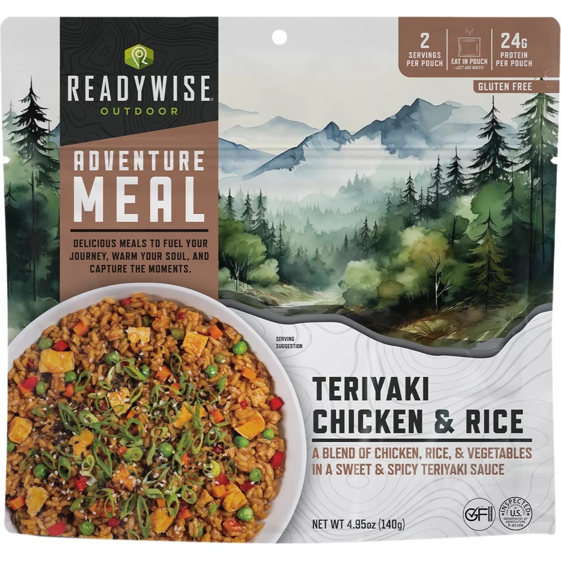 ReadyWise Freeze Dried Teryaki Chicken 6 Count Adventure Meal - RW05-804