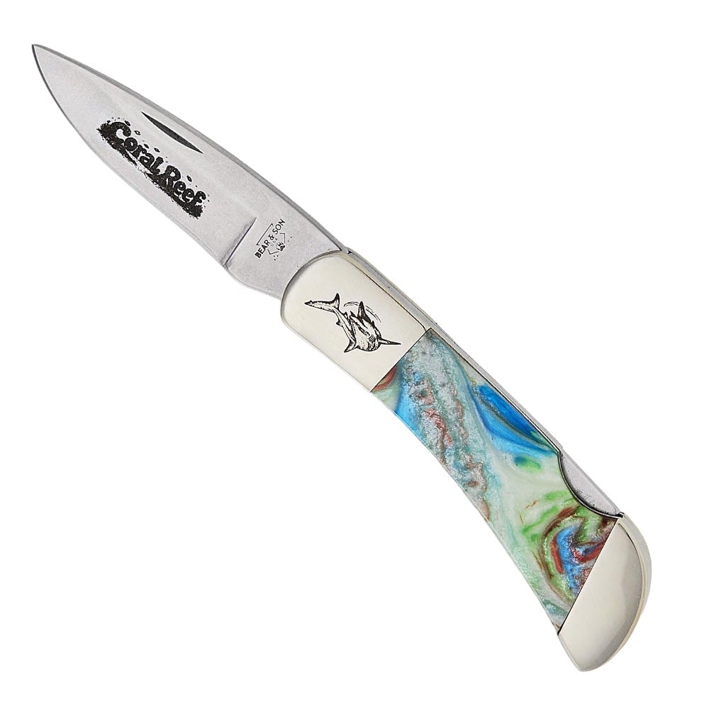 Bear & Son Lockback Folding Knife, Coral Reef
