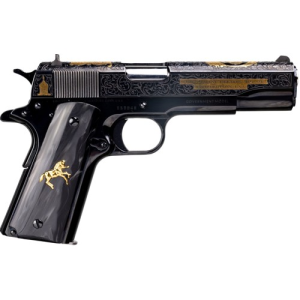 COLT 1911 Government El Samuel Limited Edition 38 Super 5" 9rd Pistol - Custom Scroll / Pearlite