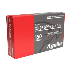 Aguila InterLock .30-06 Springfield 150gr Soft Point Boat Tail Brass Case 20 Rounds MPN 8108AG