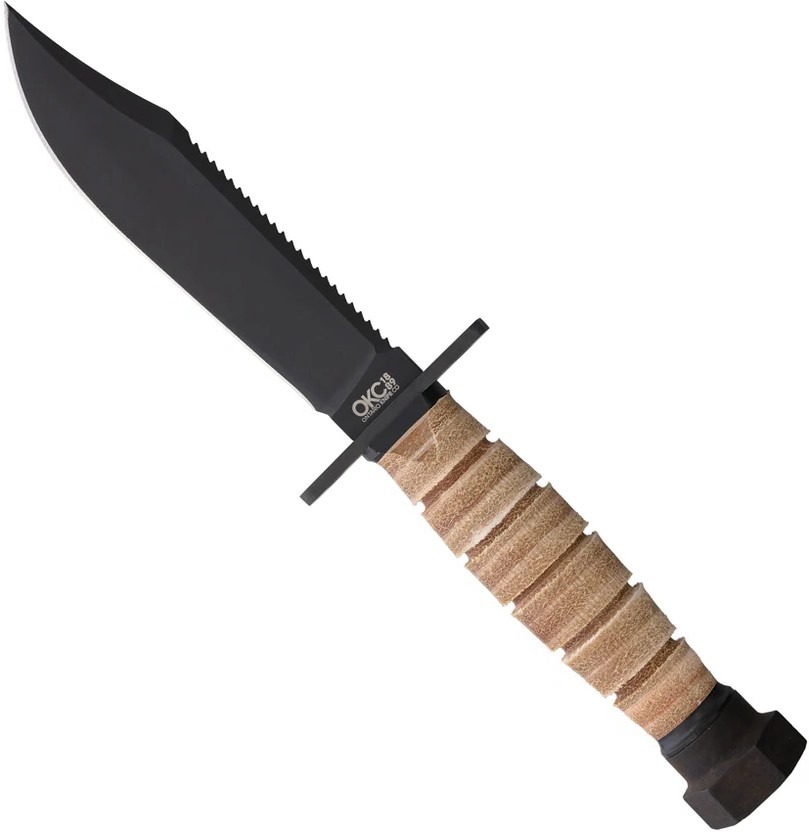 Ontario Knife Company Air Force One Survival Knife Fixed Knife, Leather