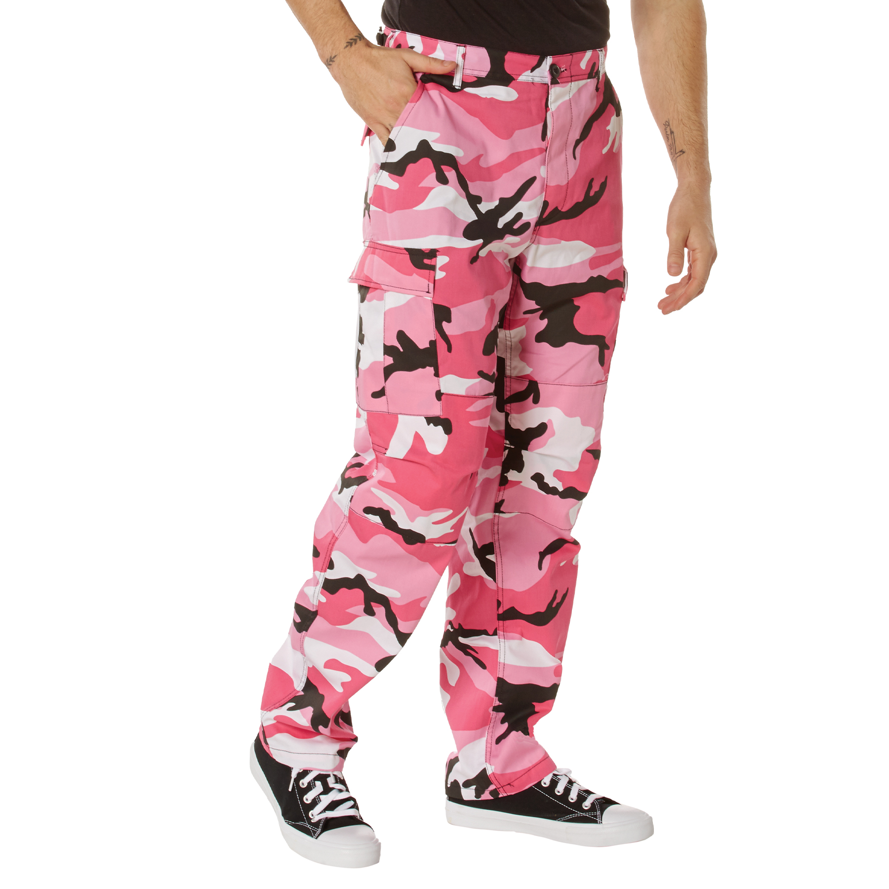 Rothco Color Camo Tactical Bdu Pants - Pink Camo, Large
