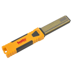 Smiths Products DCS4 Combination Sharpener  Fine, Coarse Diamond Sharpener Rubber Handle Yellow