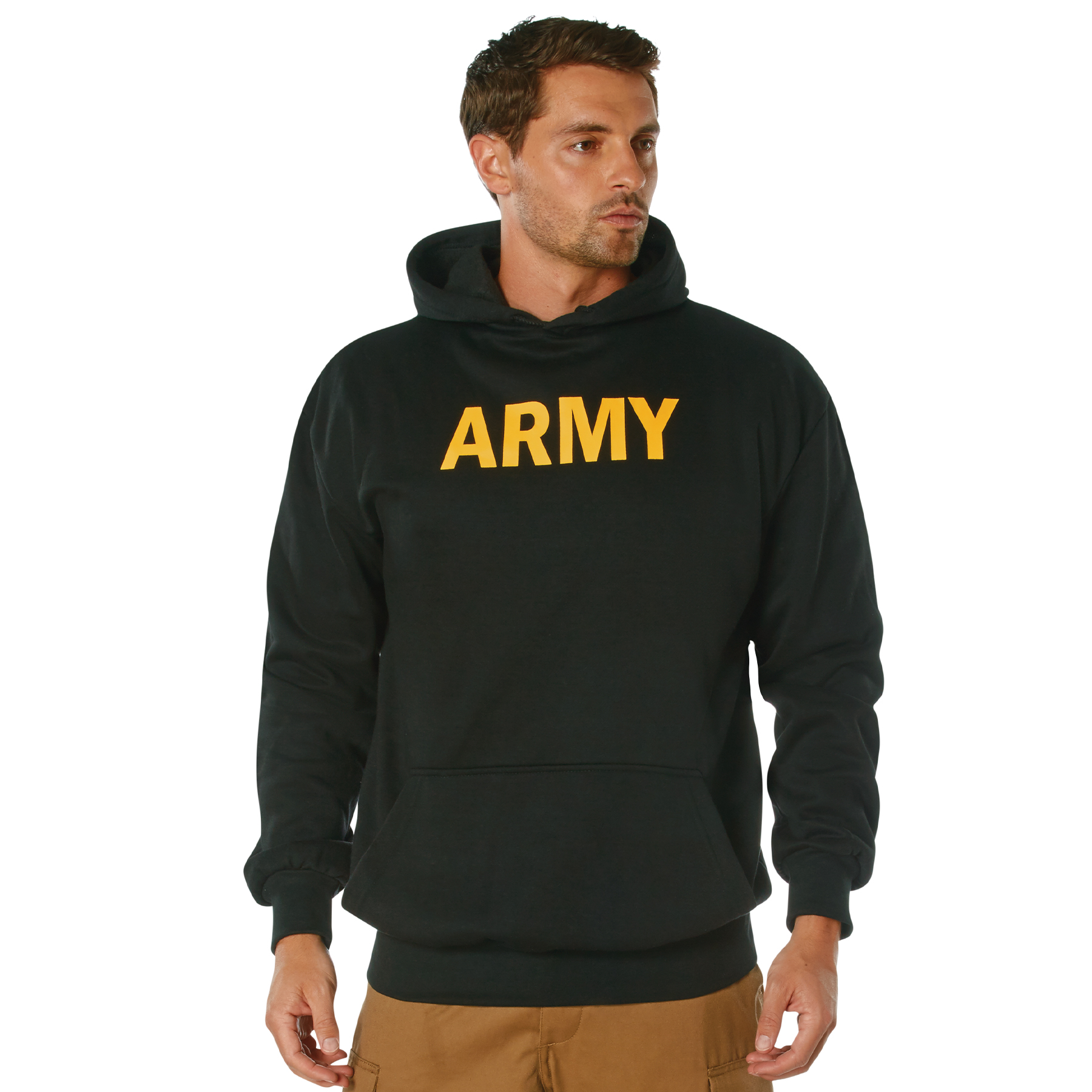 Rothco Army Printed Pullover Hoodie - Black, X-Large
