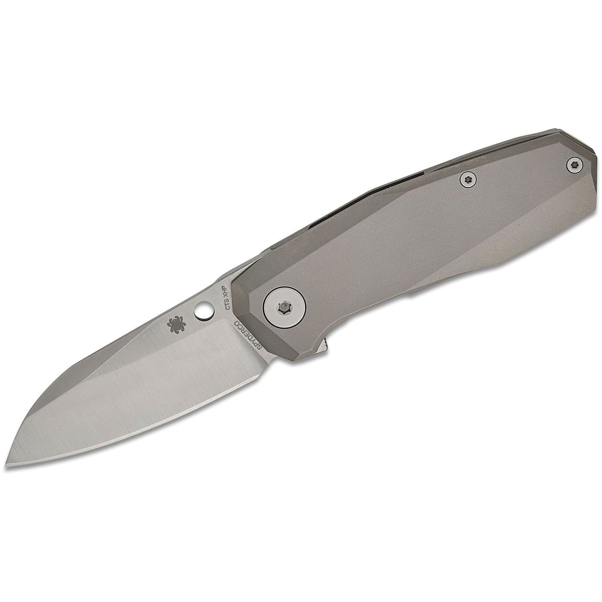 Spyderco Techno 3 Folding Sheepsfoot Knife, Gray - C158TIP3